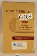 Cincinnati-Cincinnati Milacron-Cincinnati Operator\'s Instruct 28\" Series Vert. HydroTel Milling Machine Manual-28\"-01